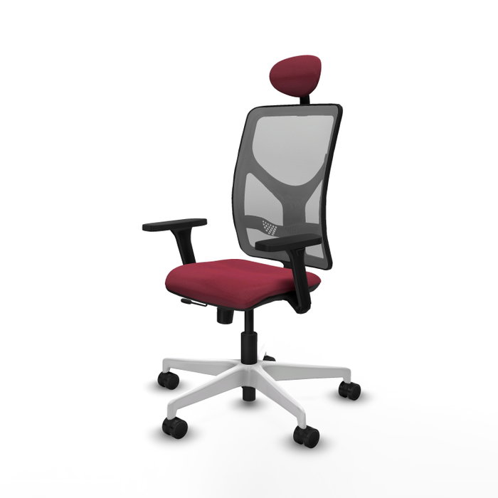 PIQUERAS Y CRESPO Silla de oficina Motilla con mecanismo Sincro/Traslack, Granate y Gris PIQUERAS Y CRESPO Silla de oficina Motilla con mecanismo Sincro/Traslack, Granate y Gris