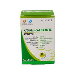 CUMEDIET Gastrol Forte 60 Comprimidos: Apoyo Digestivo con Enzimas, Probióticos, Hinojo y Jengibre