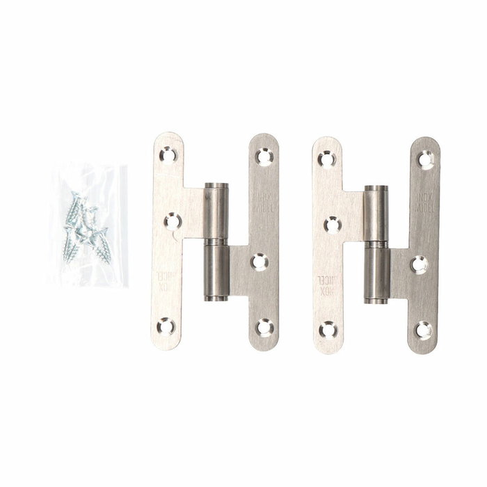 Edm Pernio sin remate modelo PN07 derecha de acero con acabado inox 100 x 58 mm (2 uds)