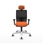 PIQUERAS Y CRESPO Silla de oficina Yunquera Naranja y Negro
