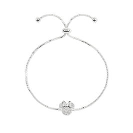 Disney Pulsera Minnie Mouse Chapada en Plata con Circonita Ajustable