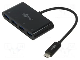 GOOBAY Hub USB 3.0 con 4 puertos USB-A y puerto USB-C