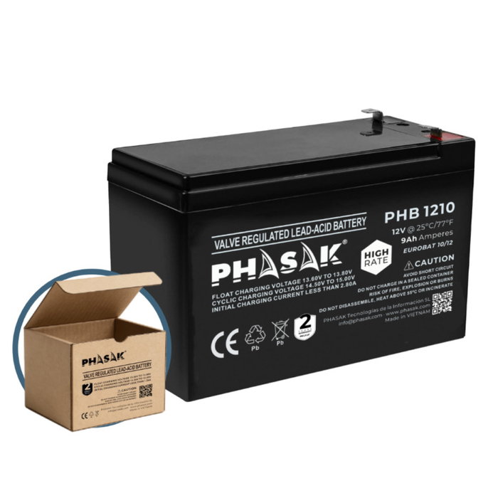 Phasak Batería High Rate 12V 9Ah PHB 1210
