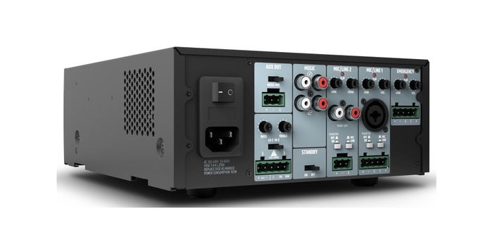 LD Systems IMA240 Amplificador Mezclador de Instalación 240W 4 Ohms / 100V / 70V con Bluetooth 4.0