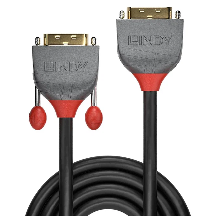 Lindy 36230 Cable de Extensión DVI 0.5 m DVI-D (Macho) a DVI-I (Hembra) Dual Link Negro - Velocidad 9.9 Gbit/s, Resolución 2560x1600, AWG 28