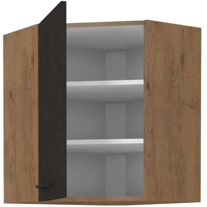 Rock Columna de Esquina Melamina Roble Lancelot Gris Matera 1 Puerta L58 x H72 cm Rock Columna de Esquina Melamina Roble Lancelot Gris Matera 1 Puerta L58 x H72 cm