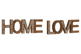 DKD Home Decor Decoración MDF Love Home Surtido de 2