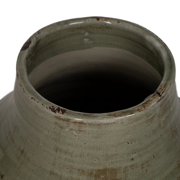 Jarrón Verde Cerámica Decoración 33 X 33 X 47 cm