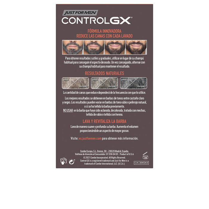 Just For Men CONTROL GX Champú Reductor de Canas para Barba, 118 ml