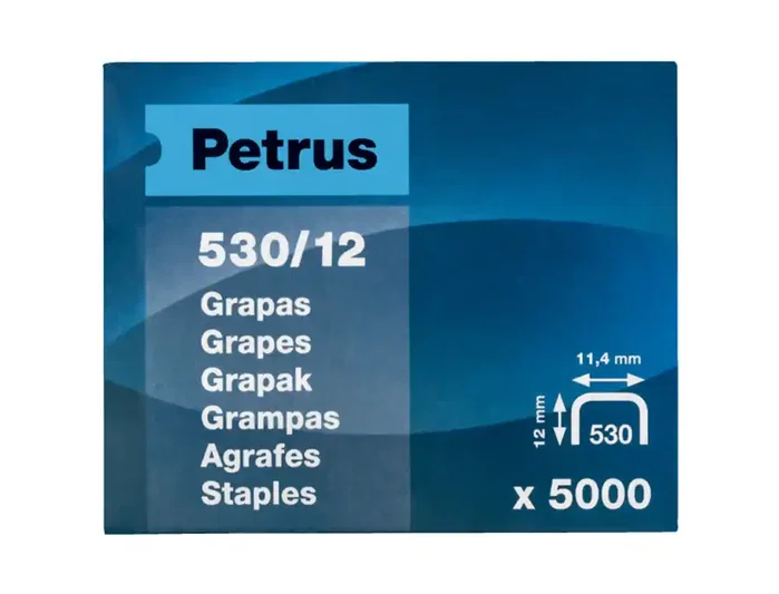 PETRUS Grapas 530/12 Caja de 5000 unidades