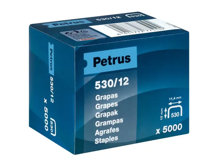PETRUS Grapas 530/12 Caja de 5000 unidades