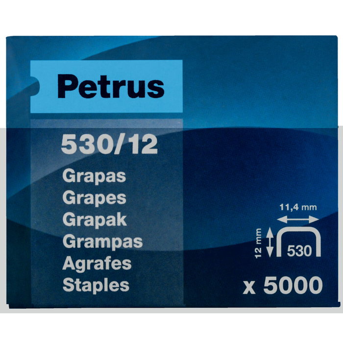 PETRUS Grapas 530/12 Caja de 5000 unidades