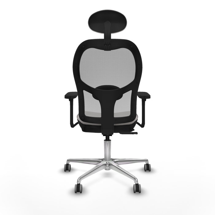 PIQUERAS Y CRESPO Silla de oficina Jorquera con mecanismo Sincro/Traslack, Blanco y Gris