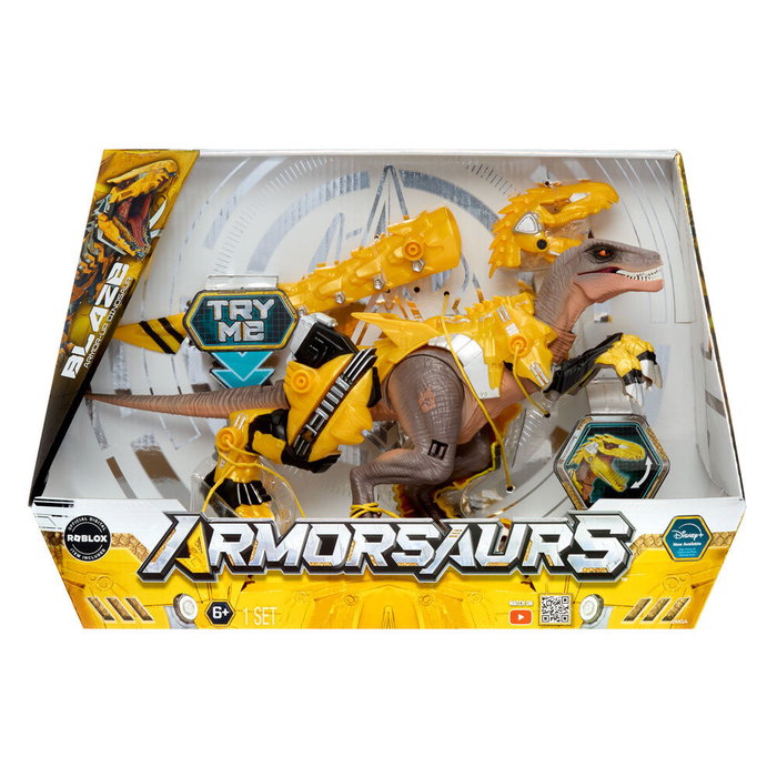 MGA Figura Blaze Yellow Raptor Dinosaur Armosaurus