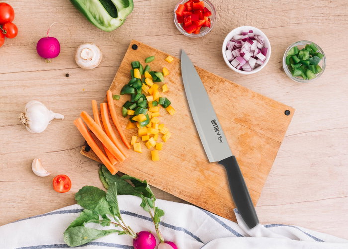 Inde Cuchillo Santoku Cocina Laos 17 cm, 1.2mm (24 Unidades)