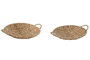 DKD Home Decor Set de 2 Centros de Mesa de Jacinto de Agua y Metal Natural