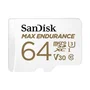 Sandisk Max Endurance 64 GB MicroSDXC 100 MB/s con Adaptador, Blanco