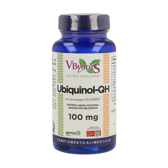 Vbyotics Ubiquinol QH 100mg - 50 Cápsulas - Complemento Alimenticio con Nano-Coloide Vbyotics Ubiquinol QH 100mg - 50 Cápsulas - Complemento Alimenticio con Nano-Coloide