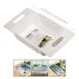Kozina Escurridor para fregadero extensible 23-36 cm blanco 50 x 18,5 x 8 cm