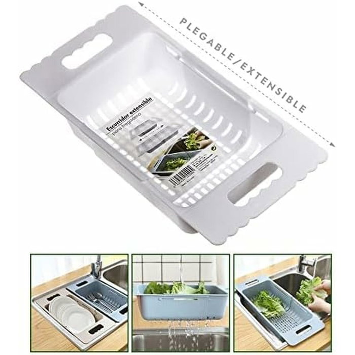 Kozina Escurridor para fregadero extensible 23-36 cm blanco