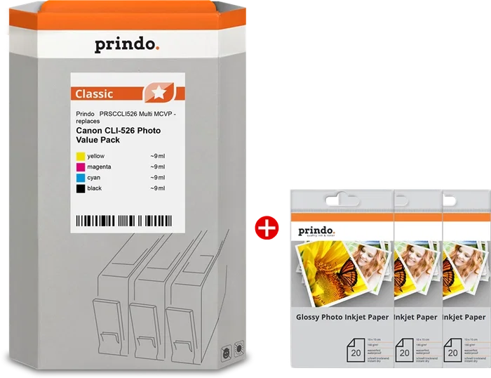 Prindo Classic Value Pack Negro, Cian, Magenta y Amarillo Prindo Classic Value Pack Negro, Cian, Magenta y Amarillo