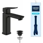 GROHE Grifo mezclador lavabo GRO4067393009801 Dice M Cartucho CH3 sistema click-clack Negro mate