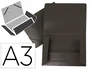Liderpapel Carpeta de solapas DIN A3 Negro opaco