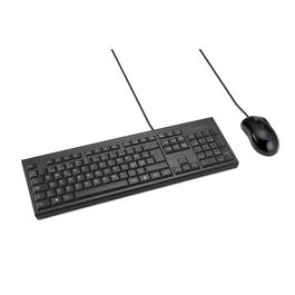 Kensington KM100 EQ Set de Escritorio con Cable, Teclado y Ratón, 59% Plástico Reciclado PCR