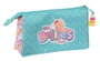 Portatodo Triple The Bellies Morado Turquesa Blanco 22 x 12 x 3 cm