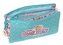 Portatodo Triple The Bellies Morado Turquesa Blanco 22 x 12 x 3 cm