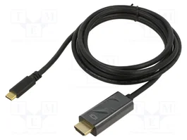 ART Adaptador HDMI 1.4 a USB C de 1,8m Negro