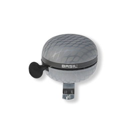 Basil Timbre Ding-Dong Noir Plata Metálico con Motivo de Piel de Serpiente