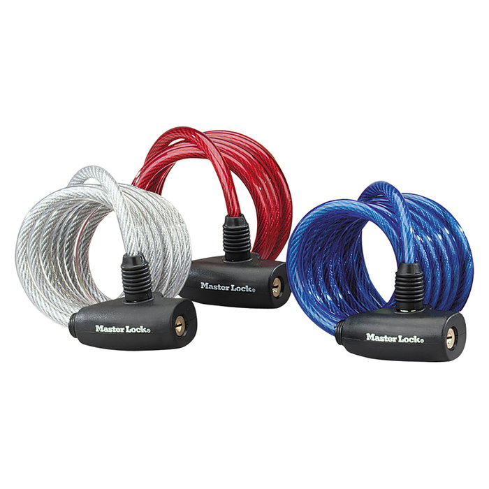 Master Lock Candado de Cable Trenzado 1,8 m con Llave