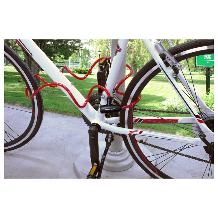 Master Lock Candado de Cable Trenzado 1,8 m con Llave