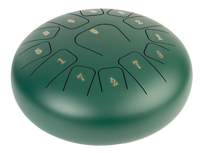 Hayman Tongue Drum de 12” Do Mayor 13 Notas Verde Hayman Tongue Drum de 12” Do Mayor 13 Notas Verde