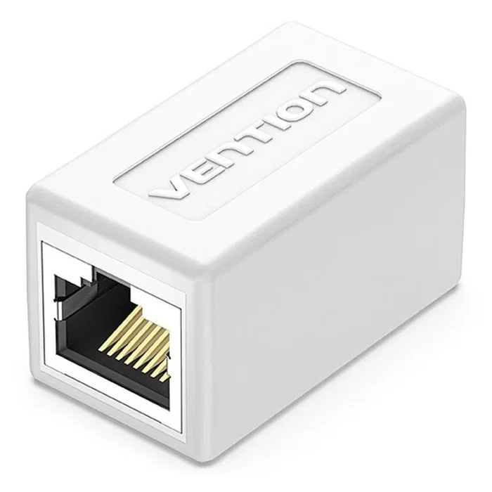 Vention IPVW0-5 Adaptador Conector RJ45 Cat.6 FTP RJ45 Hembra a RJ45 Hembra, 5 Unidades, Blanco
