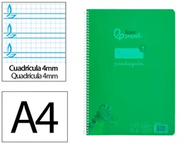 Liderpapel Cuaderno Espiral Pautaguía A4 Verde 80 Hojas