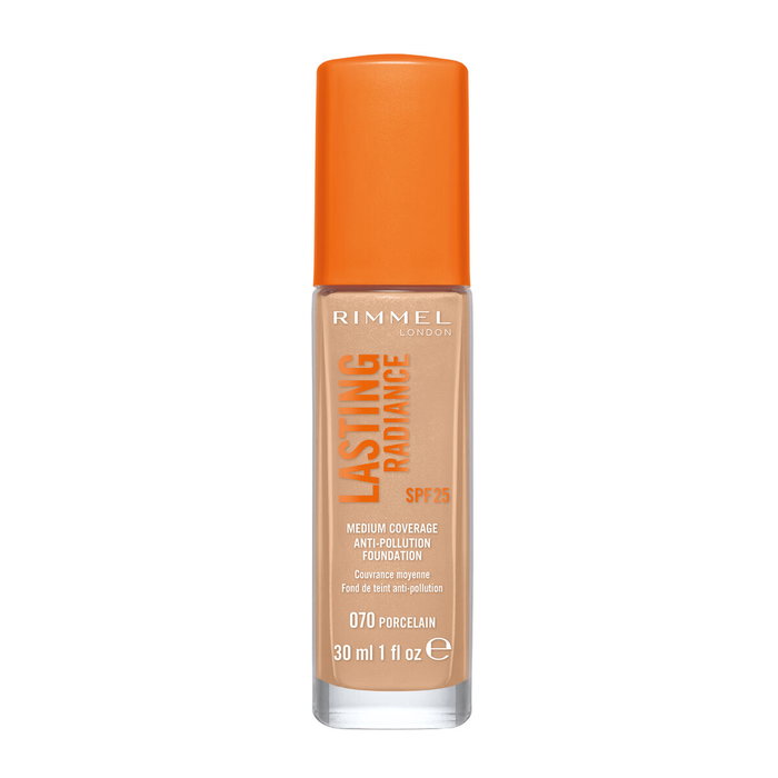 RIMMEL LONDON Lasting Radiance Foundation SPF25 070 Porcelain RIMMEL LONDON Lasting Radiance Foundation SPF25 070 Porcelain