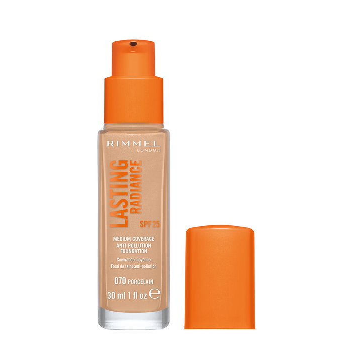 RIMMEL LONDON Lasting Radiance Foundation SPF25 070 Porcelain RIMMEL LONDON Lasting Radiance Foundation SPF25 070 Porcelain
