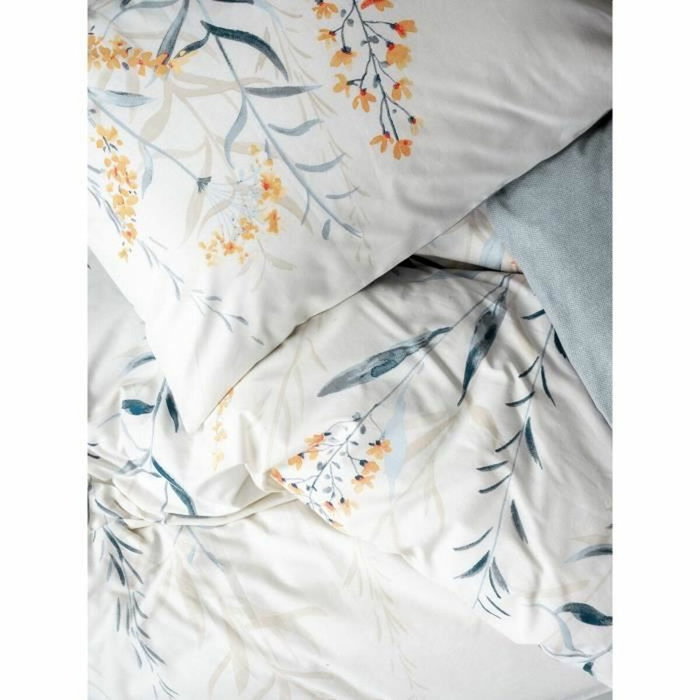 Aucune Juego de cama Azul 100% algodón con funda nórdica y 2 fundas de almohada