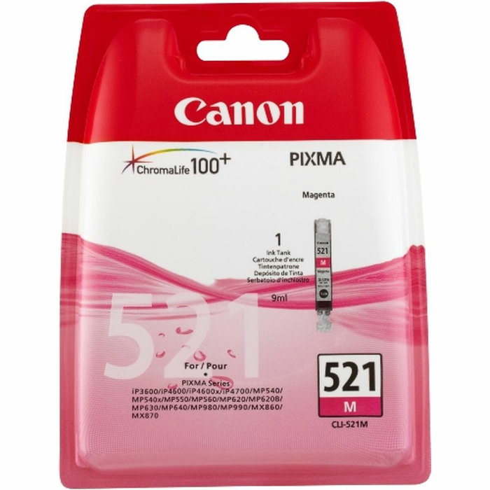 Canon CLI-521M Magenta Original Cartucho de Tinta (2935B001) de 9 ml