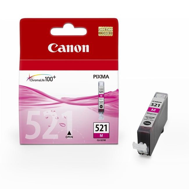 Canon CLI-521M Magenta Original Cartucho de Tinta (2935B001) de 9 ml