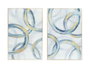 DKD Home Decor Cuadro de Cristal Abstracto 80x120 cm, Set de 2 unidades