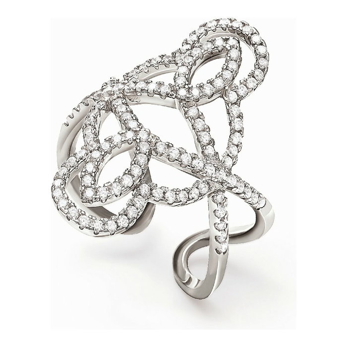 Folli Follie Anillo de Acero Inoxidable Plateado Talla 52