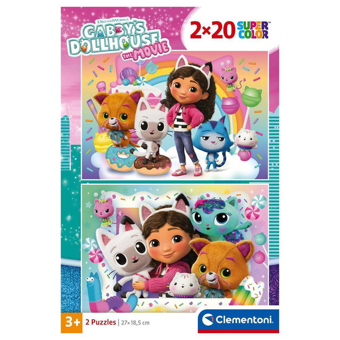 Clementoni La Casa de Muñecas de Gabby 2x20 piezas