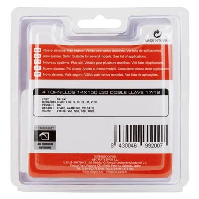 Abc TOR9920 Antirrobo 14x150 L30 17-19 4 Tornillos Conico Cs6