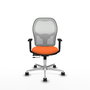 PIQUERAS Y CRESPO Silla de oficina Jorquera Naranja y Blanco