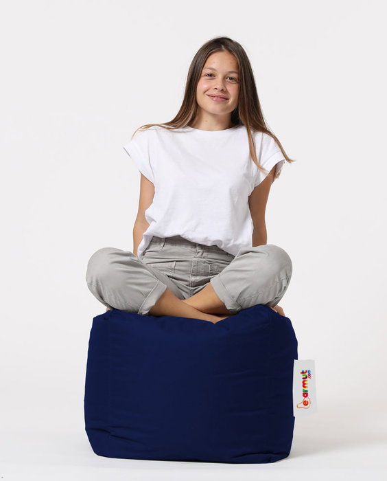 Atelier Del Sofa Puf de Jardín Impermeable Cuadrado Azul Oscuro 45x45x45 cm