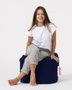 Atelier Del Sofa Puf de Jardín Impermeable Cuadrado Azul Oscuro 45x45x45 cm