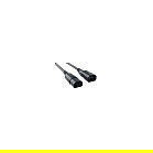 Bachmann 356.119 Cable de Alimentación IEC C13-C14 Kaltgerätekabel, 0.5m, Negro, Conector Macho C14, Hembra C13